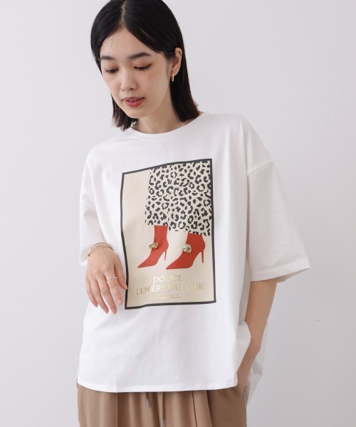 Bou Jeloud(ブージュルード)の「シューズアイコンTee(Tシャツ/カットソー・レディース・ブラック/オフホワイト・FREE)」の8枚目の写真