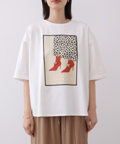 Bou Jeloud(ブージュルード)の「シューズアイコンTee(Tシャツ/カットソー・レディース・ブラック/オフホワイト・FREE)」の13枚目の写真