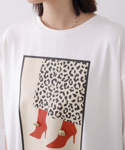 Bou Jeloud(ブージュルード)の「シューズアイコンTee(Tシャツ/カットソー・レディース・ブラック/オフホワイト・FREE)」の16枚目の写真