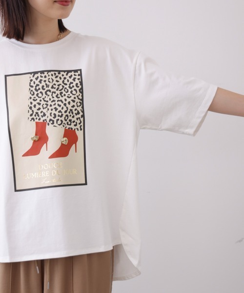 Bou Jeloud(ブージュルード)の「シューズアイコンTee(Tシャツ/カットソー・レディース・ブラック/オフホワイト・FREE)」の17枚目の写真