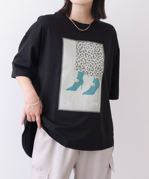 Bou Jeloud(ブージュルード)の「シューズアイコンTee(Tシャツ/カットソー・レディース・ブラック/オフホワイト・FREE)」の21枚目の写真