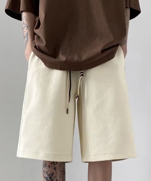 KELVIN(ケルヴァン)の「Textured Relax Shorts テクスチャードリラックスショーツ(その他パンツ・メンズ・ブラック/アイボリー・LARGE/MEDIUM)」の5枚目の写真