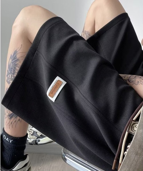 KELVIN(ケルヴァン)の「Textured Relax Shorts テクスチャードリラックスショーツ(その他パンツ・メンズ・ブラック/アイボリー・LARGE/MEDIUM)」の13枚目の写真