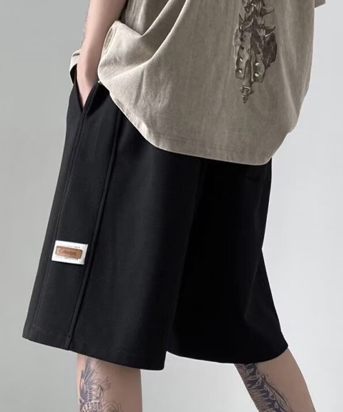 KELVIN(ケルヴァン)の「Textured Relax Shorts テクスチャードリラックスショーツ(その他パンツ・メンズ・ブラック/アイボリー・LARGE/MEDIUM)」の14枚目の写真