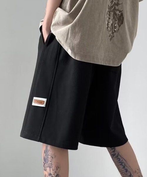 KELVIN(ケルヴァン)の「Textured Relax Shorts テクスチャードリラックスショーツ(その他パンツ・メンズ・ブラック/アイボリー・LARGE/MEDIUM)」の9枚目の写真
