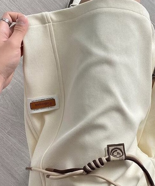 KELVIN(ケルヴァン)の「Textured Relax Shorts テクスチャードリラックスショーツ(その他パンツ・メンズ・ブラック/アイボリー・LARGE/MEDIUM)」の7枚目の写真