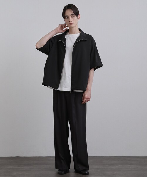tk.TAKEO KIKUCHI(ティーケータケオキクチ)の「【接触冷感/2WAY】洗えるZIPシャツアウター(シャツ/ブラウス・メンズ・ブラック/チャコールグレー・02/03)」の17枚目の写真