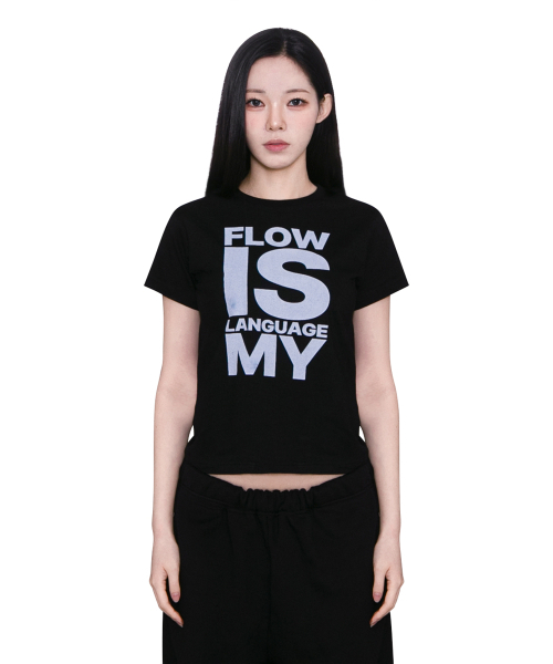DURTの「FLOW CROP TEE (BLACK)(Tシャツ/カットソー・レディース・その他・OS)」の1枚目の写真