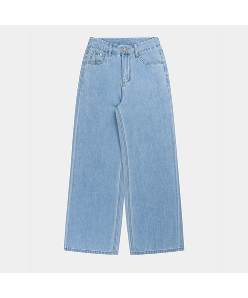 PIGMENT(ピグメント)の「ライトラベルデニムパンツ (CCDP260503)(デニムパンツ・レディース・スカイブルー/ブルー・SMALL/MEDIUM/LARGE)」の2枚目の写真