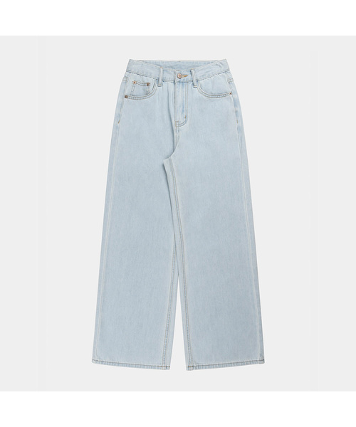 PIGMENT(ピグメント)の「ライトラベルデニムパンツ (CCDP260503)(デニムパンツ・レディース・スカイブルー/ブルー・SMALL/MEDIUM/LARGE)」の1枚目の写真