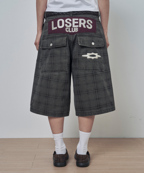 LOSERS CLUB(ルーザーズクラブ)の「チェックパターンウォッシュドバミューダコットンパンツカーキ(その他パンツ・メンズ・その他・0/1/2/3/4)」の1枚目の写真