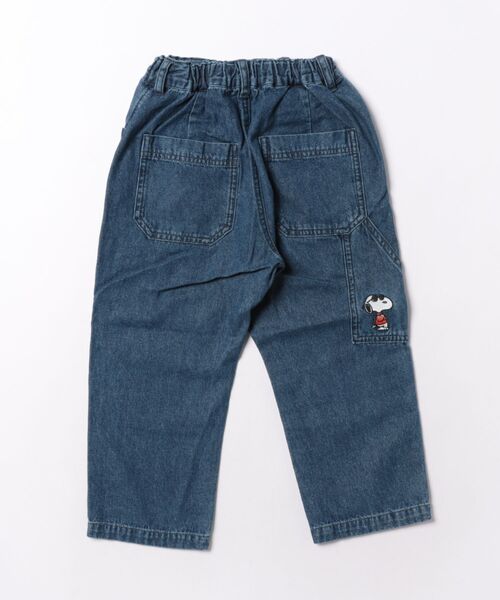 GROOVY COLORS(グルービーカラーズ)の「8oz Denim SNOOPY Work Pants(デニムパンツ・キッズ・ネイビー/ブルー・125cm/115cm)」の3枚目の写真