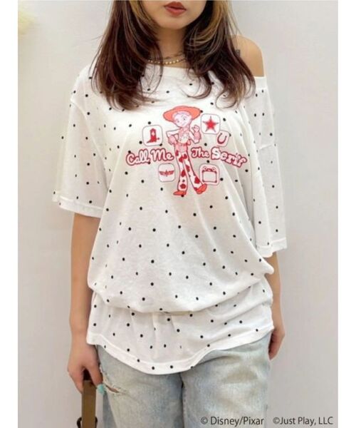 EVRIS(エヴリス)の「【TOY STORY5】ワンショルダーBIG Tシャツ(Tシャツ/カットソー・レディース・グレー/その他1・FREE)」の14枚目の写真