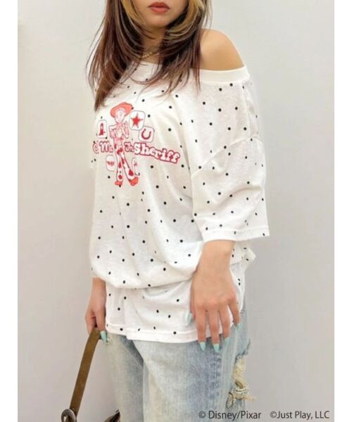EVRIS(エヴリス)の「【TOY STORY5】ワンショルダーBIG Tシャツ(Tシャツ/カットソー・レディース・グレー/その他1・FREE)」の13枚目の写真