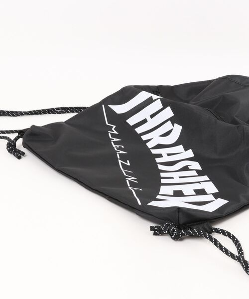 THRASHER(スラッシャー)の「★THRASHER★ナップサック(バックパック/リュック・メンズ・ブラック×ホワイト・FREE)」の13枚目の写真