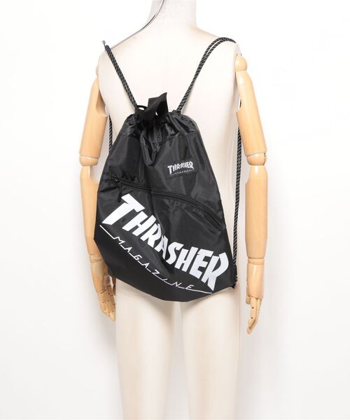 THRASHER(スラッシャー)の「★THRASHER★ナップサック(バックパック/リュック・メンズ・ブラック×ホワイト・FREE)」の11枚目の写真