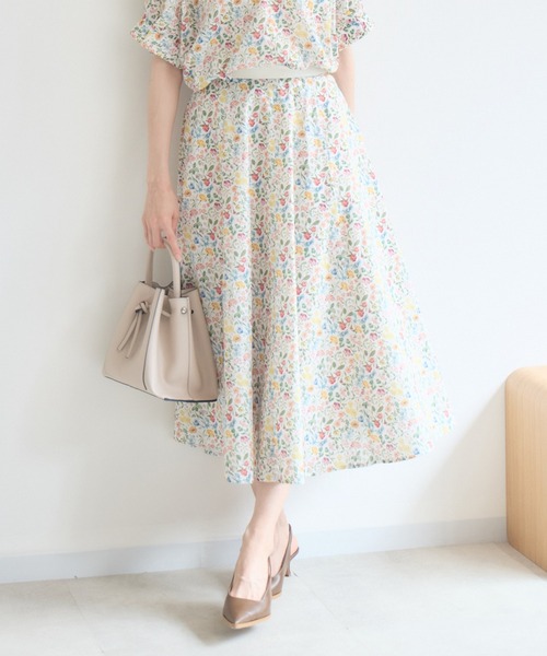 KATHARINE ROSS(キャサリンロス)の「【日本製】 LIBERTY FABRIC フレアスカート(スカート・レディース・フューシャピンク/グリーン/オフホワイト/ピンク/ブルー/パープル・FREE)」の2枚目の写真