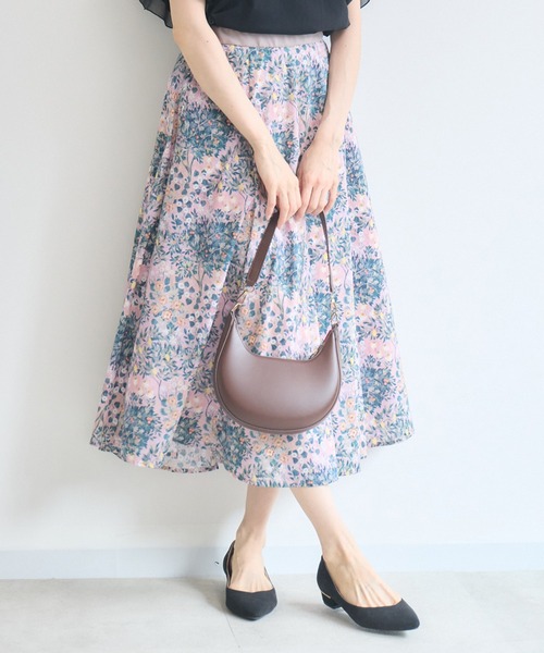 KATHARINE ROSS(キャサリンロス)の「【日本製】 LIBERTY FABRIC フレアスカート(スカート・レディース・フューシャピンク/グリーン/オフホワイト/ピンク/ブルー/パープル・FREE)」の1枚目の写真