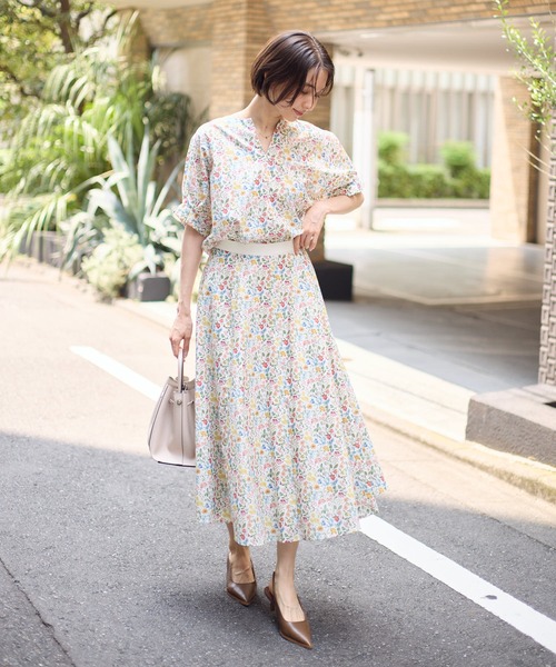 KATHARINE ROSS(キャサリンロス)の「【日本製】 LIBERTY FABRIC フレアスカート(スカート・レディース・フューシャピンク/グリーン/オフホワイト/ピンク/ブルー/パープル・FREE)」の13枚目の写真