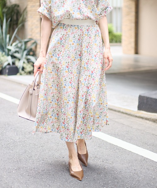 KATHARINE ROSS(キャサリンロス)の「【日本製】 LIBERTY FABRIC フレアスカート(スカート・レディース・フューシャピンク/グリーン/オフホワイト/ピンク/ブルー/パープル・FREE)」の7枚目の写真