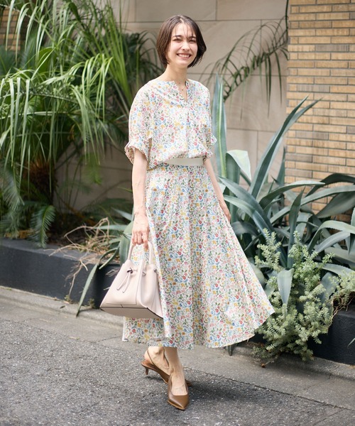 KATHARINE ROSS(キャサリンロス)の「【日本製】 LIBERTY FABRIC フレアスカート(スカート・レディース・フューシャピンク/グリーン/オフホワイト/ピンク/ブルー/パープル・FREE)」の11枚目の写真