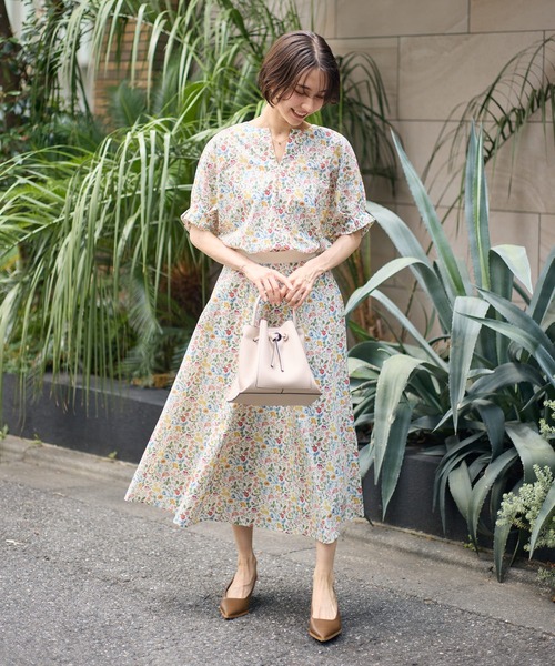 KATHARINE ROSS(キャサリンロス)の「【日本製】 LIBERTY FABRIC フレアスカート(スカート・レディース・フューシャピンク/グリーン/オフホワイト/ピンク/ブルー/パープル・FREE)」の12枚目の写真