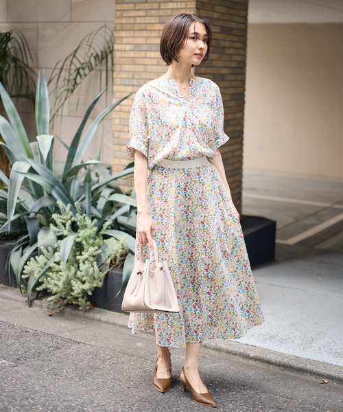 KATHARINE ROSS(キャサリンロス)の「【日本製】 LIBERTY FABRIC フレアスカート(スカート・レディース・フューシャピンク/グリーン/オフホワイト/ピンク/ブルー/パープル・FREE)」の14枚目の写真