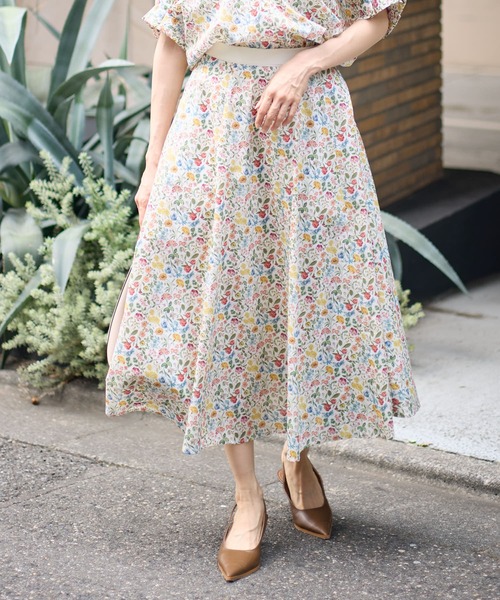 KATHARINE ROSS(キャサリンロス)の「【日本製】 LIBERTY FABRIC フレアスカート(スカート・レディース・フューシャピンク/グリーン/オフホワイト/ピンク/ブルー/パープル・FREE)」の9枚目の写真