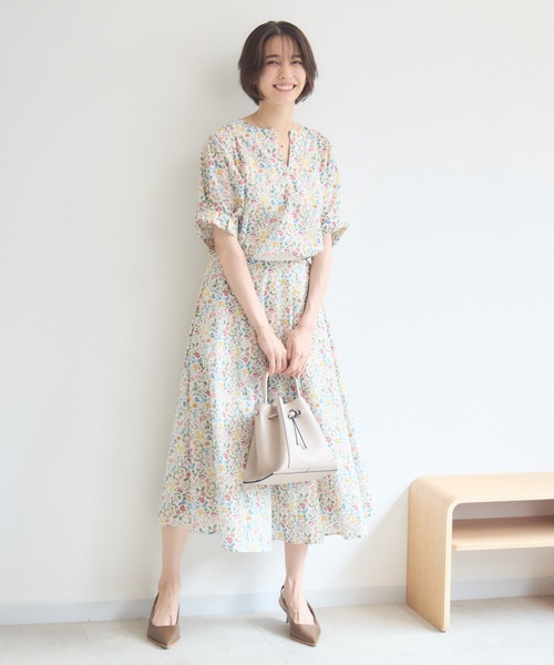 KATHARINE ROSS(キャサリンロス)の「【日本製】 LIBERTY FABRIC フレアスカート(スカート・レディース・フューシャピンク/グリーン/オフホワイト/ピンク/ブルー/パープル・FREE)」の22枚目の写真