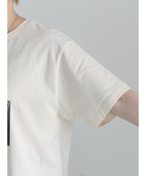 Te chichi(テチチ)の「アニマルフォトプリントTシャツ(Tシャツ/カットソー・レディース・ベージュ/ブラウン/チャコールグレー/オフホワイト・F)」の17枚目の写真