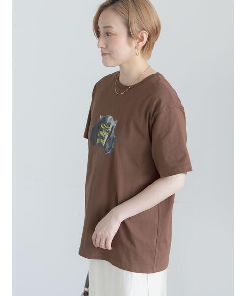 Te chichi(テチチ)の「アニマルフォトプリントTシャツ(Tシャツ/カットソー・レディース・ベージュ/ブラウン/チャコールグレー/オフホワイト・F)」の20枚目の写真