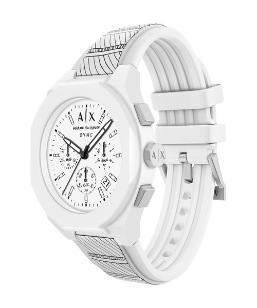 ARMANI EXCHANGE（アルマーニエクスチェンジ）の「アルマーニ・エクスチェンジ 腕時計 メンズ アナログ シリコン AX4175（アナログ腕時計・メンズ・ホワイト・FREE）」の6枚目の写真