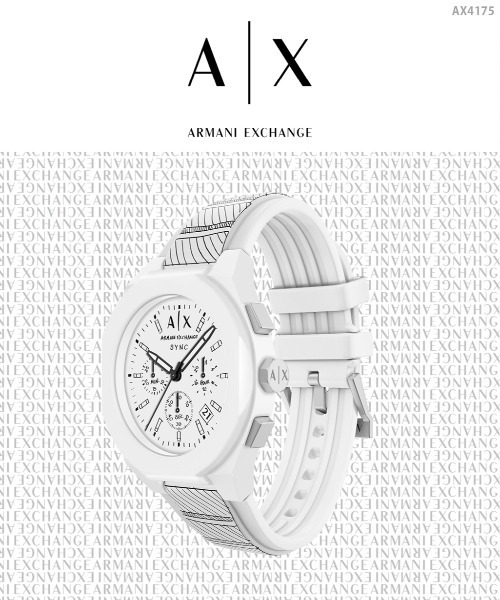 ARMANI EXCHANGE（アルマーニエクスチェンジ）の「アルマーニ・エクスチェンジ 腕時計 メンズ アナログ シリコン AX4175（アナログ腕時計・メンズ・ホワイト・FREE）」の9枚目の写真