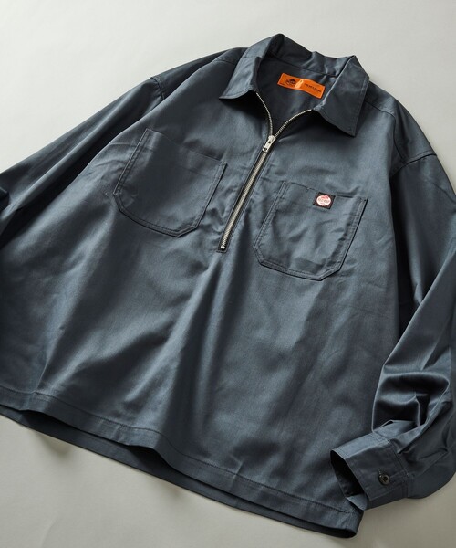 RED KAP(レッドキャップ)の「RED KAP/レッドキャップ 別注 ハーフジップ プルオーバー ロングスリーブシャツ(シャツ/ブラウス・メンズ・ブラック/チャコールグレー/レオパード/その他9/その他13・MEDIUM/LARGE)」の7枚目の写真
