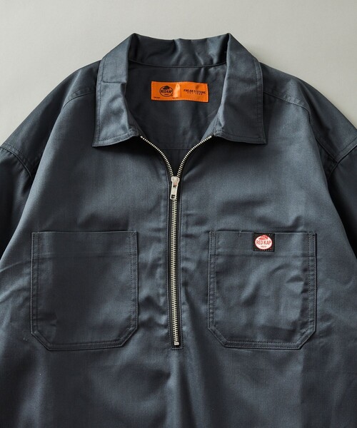 RED KAP(レッドキャップ)の「RED KAP/レッドキャップ 別注 ハーフジップ プルオーバー ロングスリーブシャツ(シャツ/ブラウス・メンズ・ブラック/チャコールグレー/レオパード/その他9/その他13・MEDIUM/LARGE)」の8枚目の写真