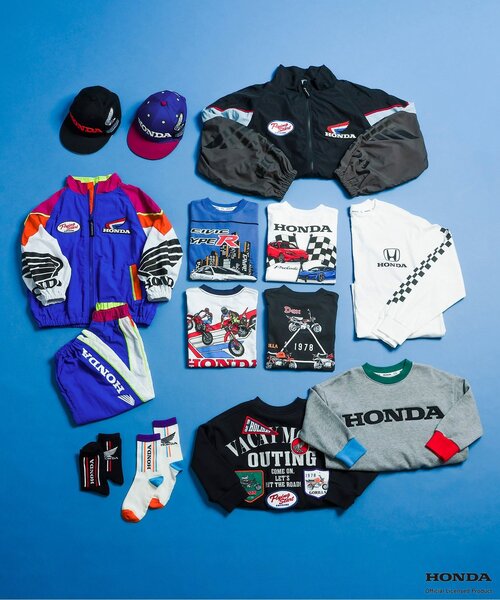 BREEZE(ブリーズ)の「【リンク】Honda シャカシャカレーシングジャケット(ナイロンジャケット・キッズ・レインボー/ブラック・120/100/140)」の5枚目の写真
