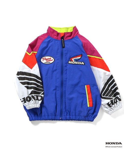 BREEZE(ブリーズ)の「【リンク】Honda シャカシャカレーシングジャケット(ナイロンジャケット・キッズ・レインボー/ブラック・120/100/140)」の8枚目の写真