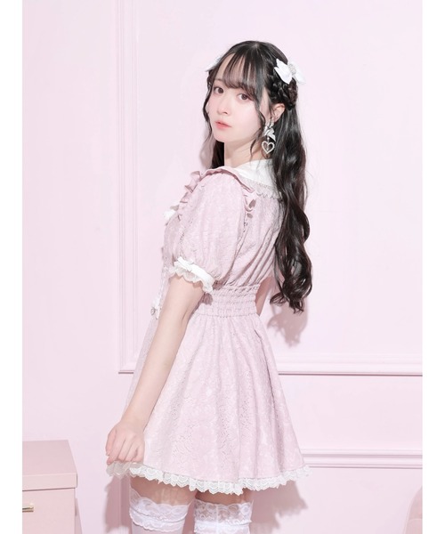 NOEMIE(ノエミー)の「総レースラッフルフリルスピンドルワンピース(ワンピース・レディース・オフホワイト/ブラック/ピンク・M)」の6枚目の写真