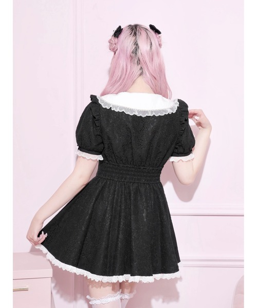NOEMIE(ノエミー)の「総レースラッフルフリルスピンドルワンピース(ワンピース・レディース・オフホワイト/ブラック/ピンク・M)」の12枚目の写真