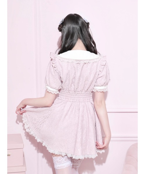 NOEMIE(ノエミー)の「総レースラッフルフリルスピンドルワンピース(ワンピース・レディース・オフホワイト/ブラック/ピンク・M)」の7枚目の写真
