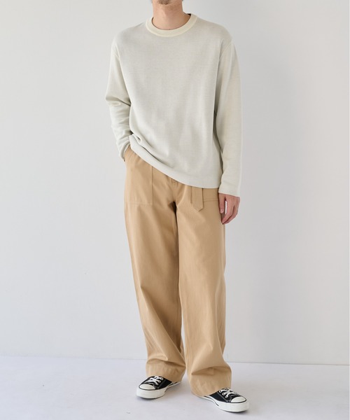 PUBLIC TOKYO（パブリックトウキョウ）の「【ZOZO限定26AW先行予約】ベルテッドチノベイカーパンツ（その他パンツ・メンズ・ベージュ/ブラック・1/2）」の7枚目の写真