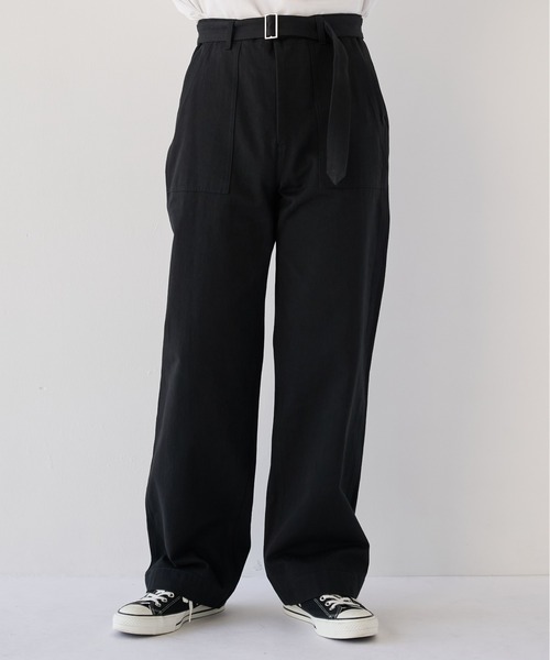PUBLIC TOKYO（パブリックトウキョウ）の「【ZOZO限定26AW先行予約】ベルテッドチノベイカーパンツ（その他パンツ・メンズ・ベージュ/ブラック・1/2）」の12枚目の写真