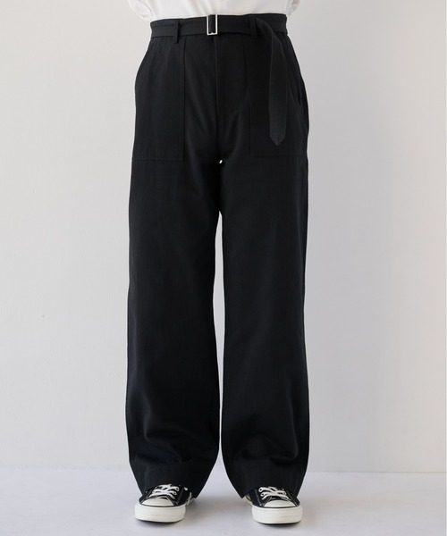 PUBLIC TOKYO（パブリックトウキョウ）の「【ZOZO限定26AW先行予約】ベルテッドチノベイカーパンツ（その他パンツ・メンズ・ベージュ/ブラック・1/2）」の17枚目の写真