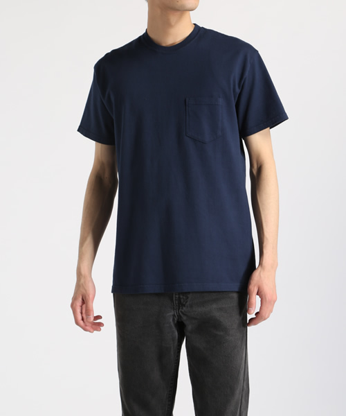 SOPHNET.（ソフネット）の「OVER DYE CREW NECK POCKET TEE（Tシャツ/カットソー・メンズ・ホワイト/ブラック/グレー/カーキ/ネイビー/サックスブルー/チャコールグレー/ピンク/グリーン・SMALL/MEDIUM/X-LARGE/LARGE）」の7枚目の写真