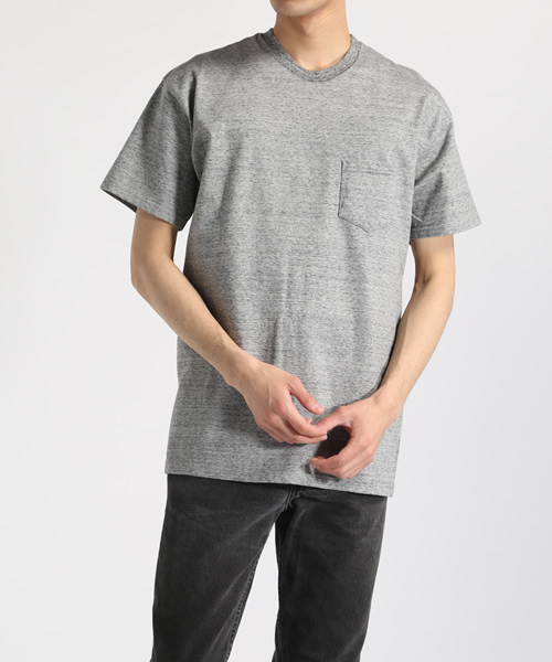 SOPHNET.（ソフネット）の「OVER DYE CREW NECK POCKET TEE（Tシャツ/カットソー・メンズ・ホワイト/ブラック/グレー/カーキ/ネイビー/サックスブルー/チャコールグレー/ピンク/グリーン・SMALL/MEDIUM/X-LARGE/LARGE）」の4枚目の写真