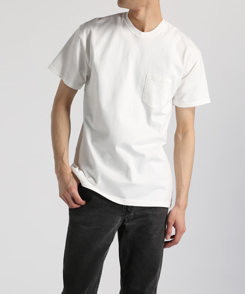 SOPHNET.（ソフネット）の「OVER DYE CREW NECK POCKET TEE（Tシャツ/カットソー・メンズ・ホワイト/ブラック/グレー/カーキ/ネイビー/サックスブルー/チャコールグレー/ピンク/グリーン・SMALL/MEDIUM/X-LARGE/LARGE）」の2枚目の写真