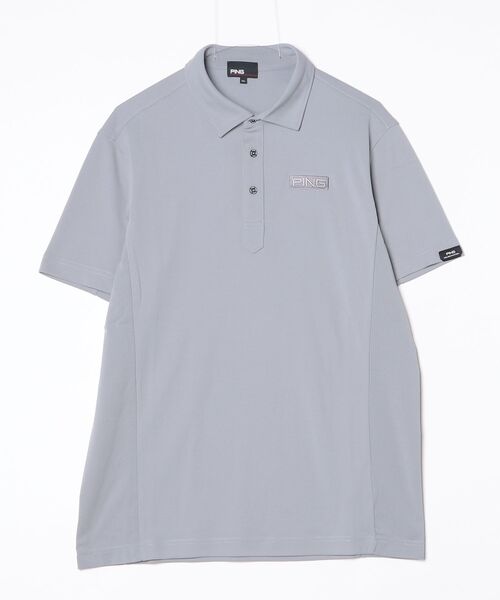 PING（ピン）の「ピン PING ピンホールメッシュ半袖ポロシャツ（ポロシャツ・メンズ・グレー/ホワイト/ブラック・3L/M/L/LL）」の3枚目の写真