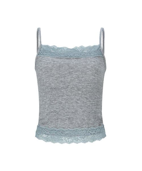 PLEASENOFOLLOW(プリーズノーフォロー)の「Alice Lace Sleeveless Top (Melange Grey)(Tシャツ/カットソー・レディース・その他・FREE)」の2枚目の写真
