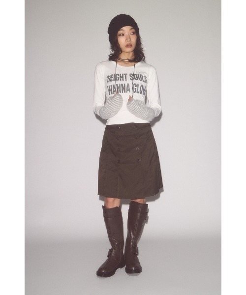 LAGUA GEM(ラグアジェム)の「DOT LETTERING PRINT トップス(Tシャツ/カットソー・レディース・ネイビー/ホワイト/バーガンディー/ブラック・FREE)」の7枚目の写真
