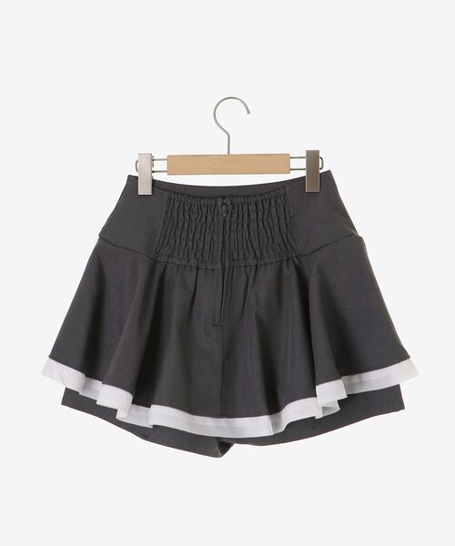 MAJESTIC LEGON(マジェスティックレゴン)の「バイカラーヘムレイヤードライクスカパン(スカート・レディース・ブラック/グレー・MEDIUM)」の21枚目の写真